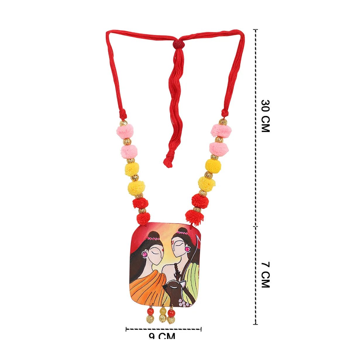 Maithili Ram Traditional Multi Color Hand Painted (Necklace) HP - NP - 099 - KHOJ.CITY