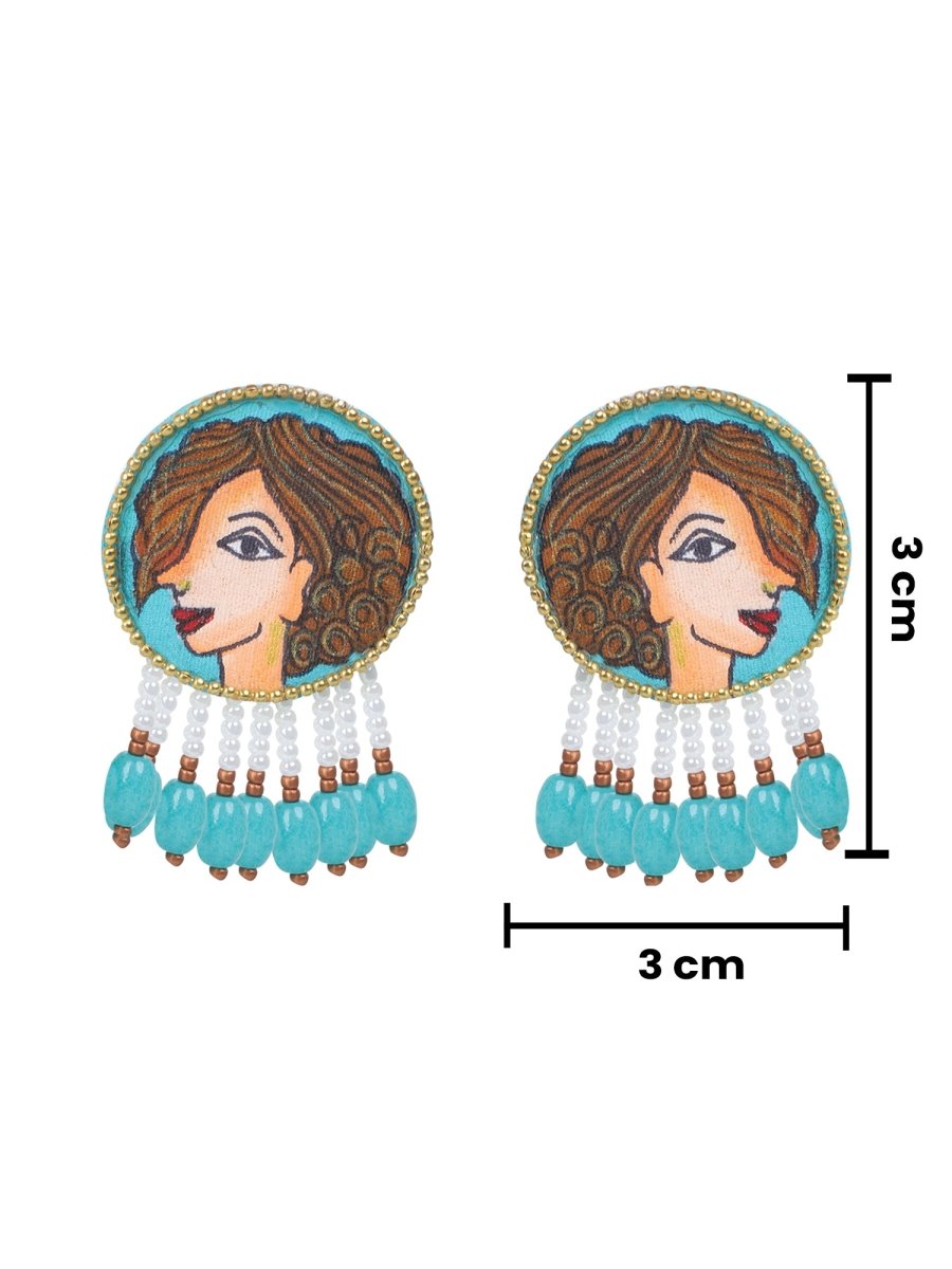 Mini Classic Multi Color Hand Painted Stud (Earrings) HP - ER - 104 - KHOJ.CITY