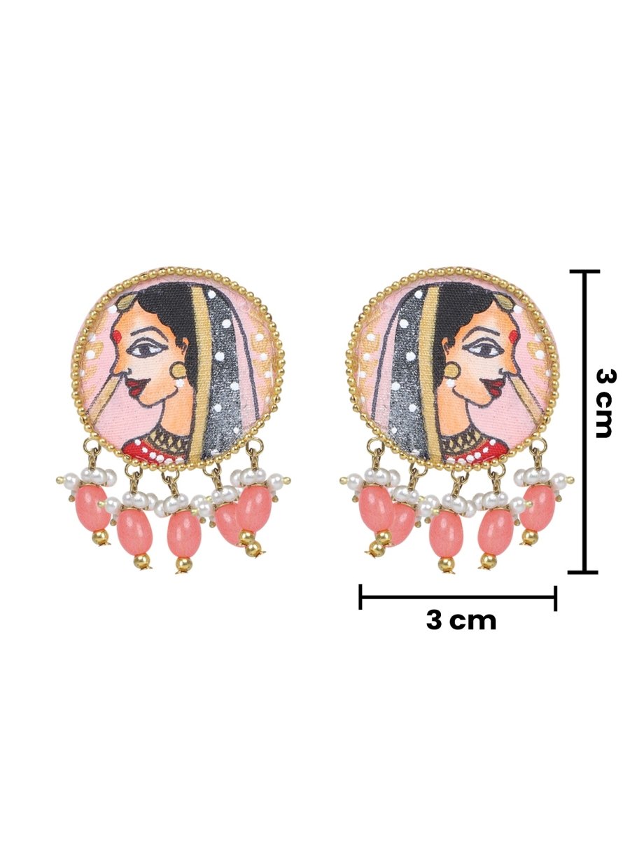 Mini Classic Multi Color Hand Painted Stud (Earrings) HP - ER - 106 - KHOJ.CITY