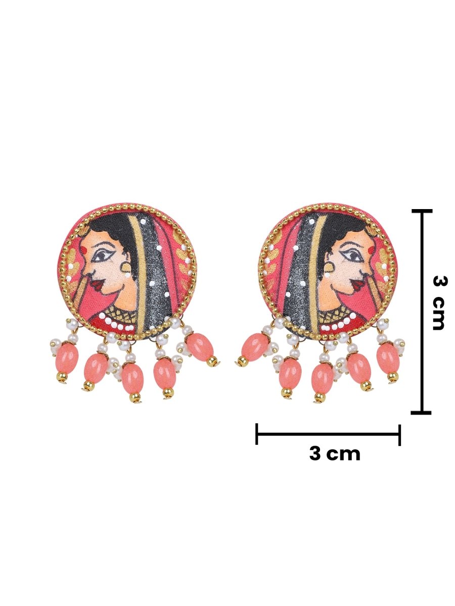 Mini Classic Multi Color Hand Painted Stud (Earrings) HP - ER - 107 - KHOJ.CITY
