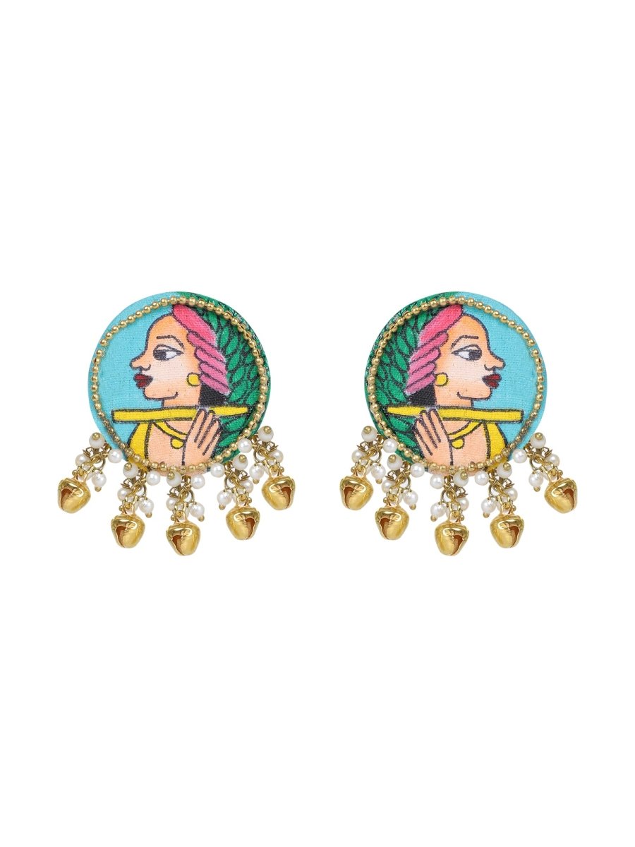 Mini Classic Multi Color Hand Painted Stud (Earrings) HP - ER - 109 - KHOJ.CITY