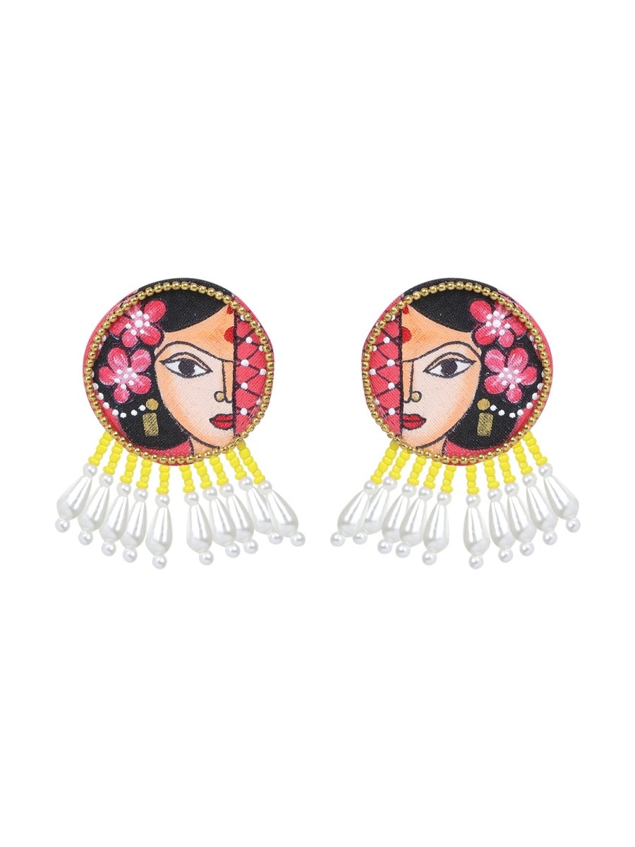 Mini Classic Multi Color Hand Painted Stud (Earrings) HP - ER - 113 - KHOJ.CITY