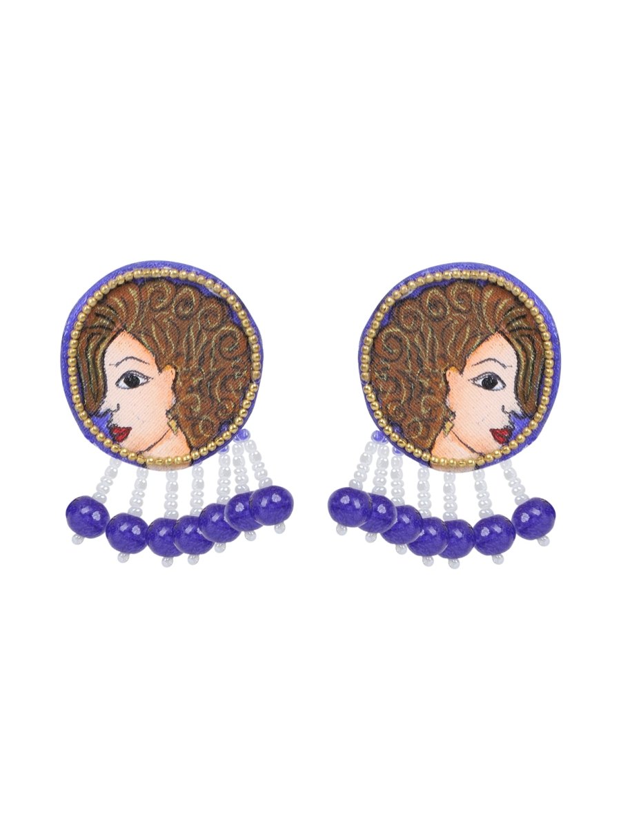 Mini Classic Multi Color Hand Painted Stud (Earrings) HP - ER - 123 - KHOJ.CITY