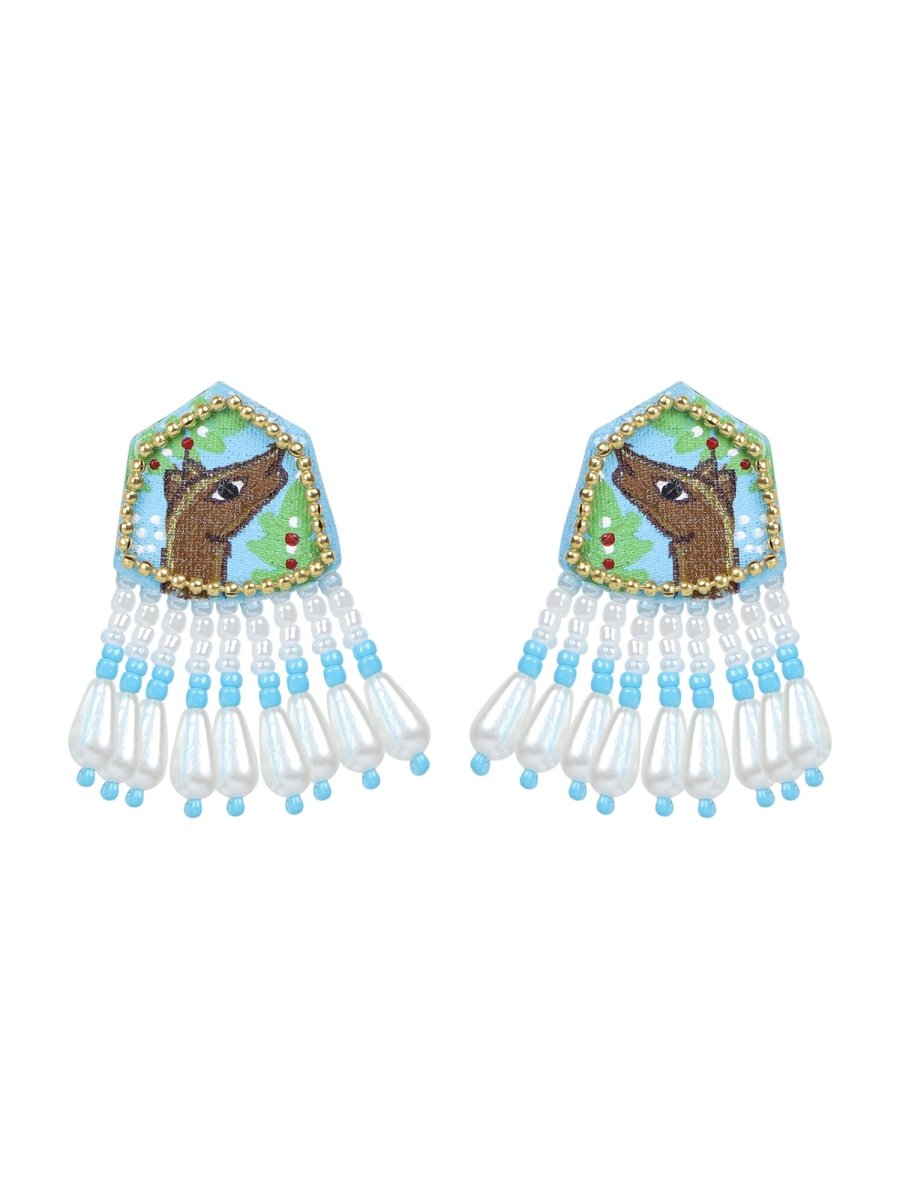 Mini Classic Multi Color Hand Painted Stud (Earrings) HP - ER - 127 - KHOJ.CITY