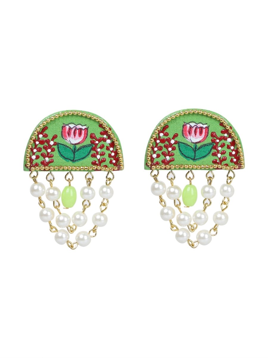 Mini Classic Multi Color Hand Painted Stud (Earrings) HP - ER - 132 - KHOJ.CITY
