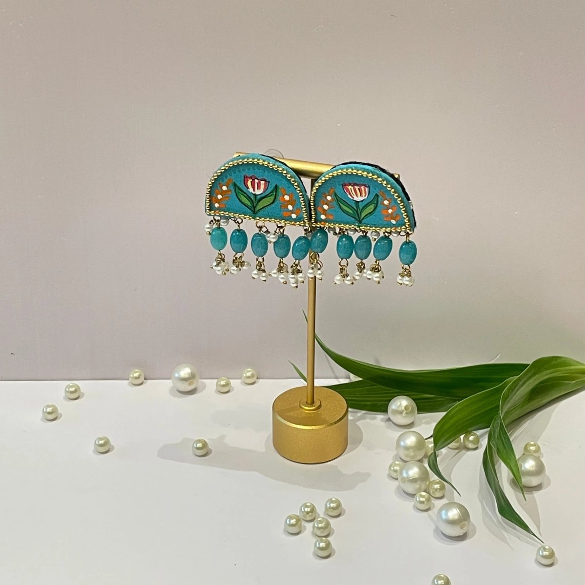 Mini Classic Multi Color Hand Painted Stud (Earrings) HP - ER - 133 - KHOJ.CITY