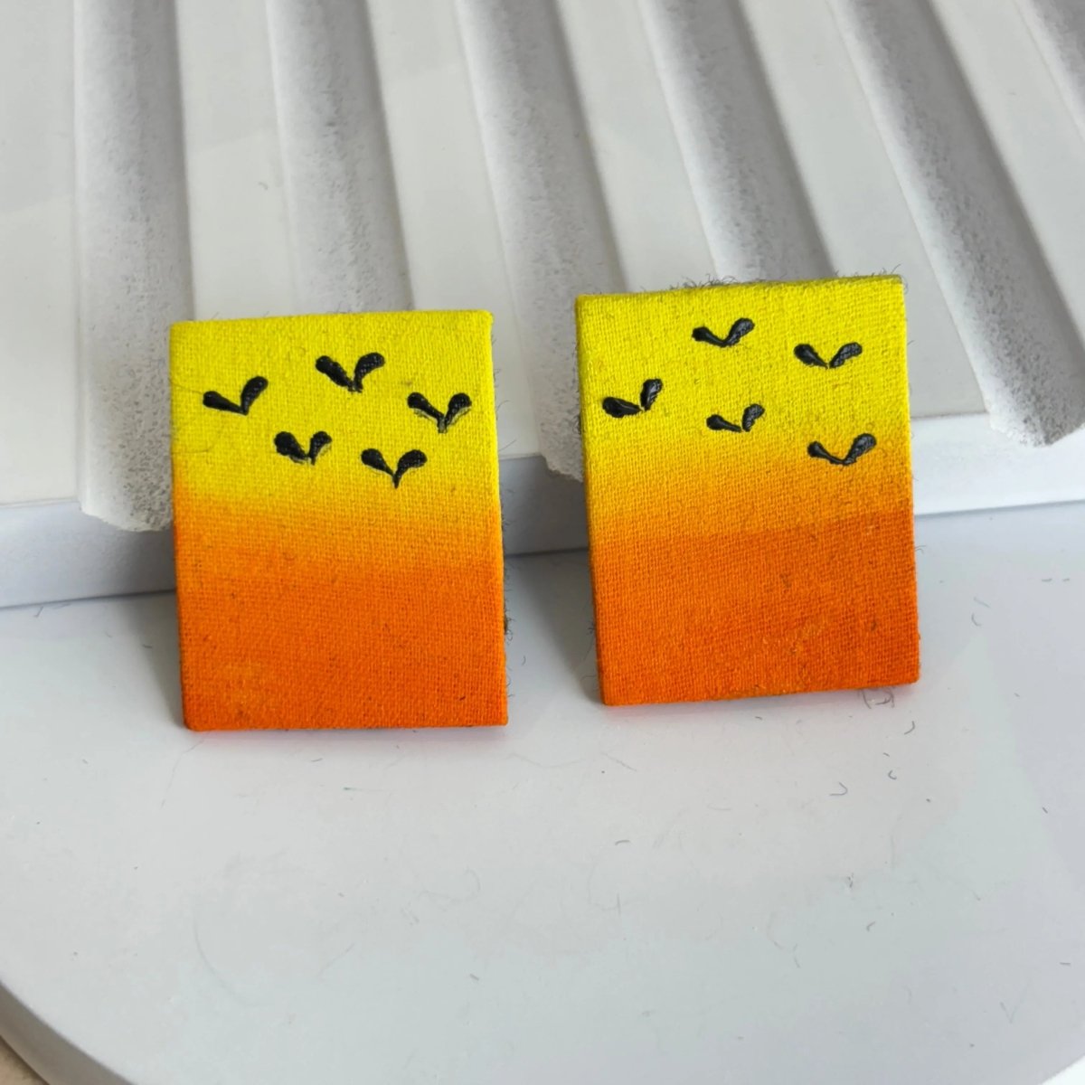 Mini Classic Multi Color Hand Painted Stud (Earrings) HP - ER - 214 - KHOJ.CITY