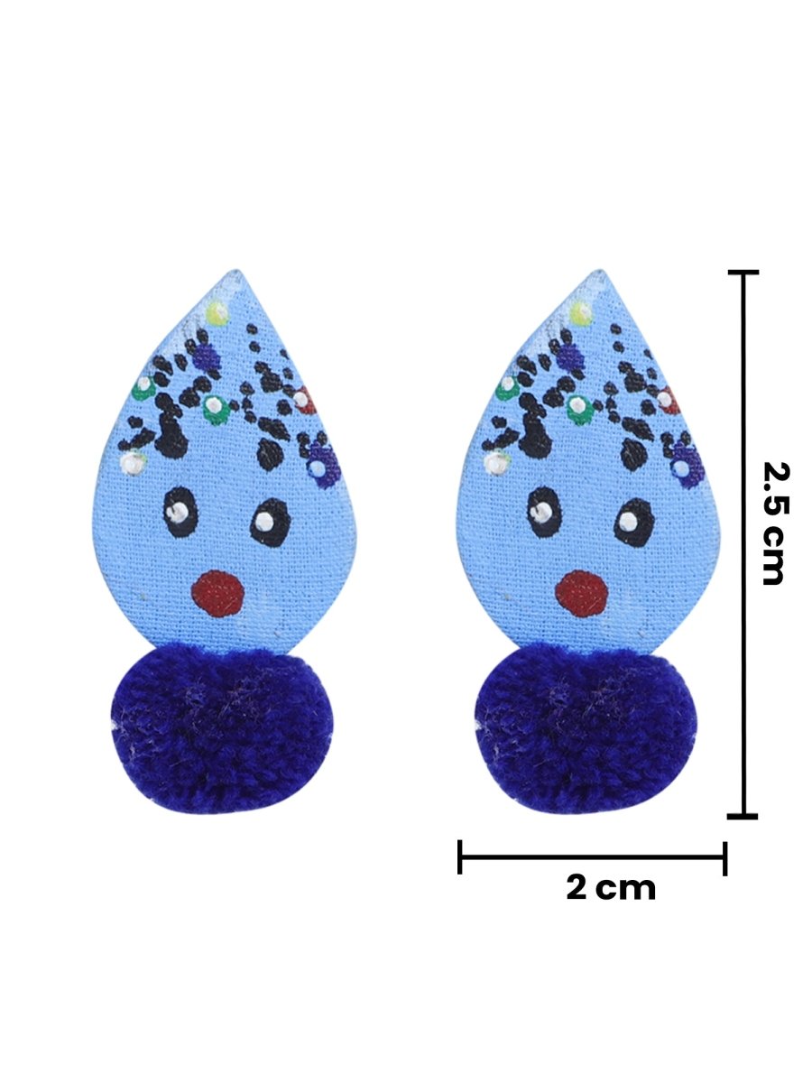 Mini Classic Multi Color Hand Painted Stud (Earrings) HP - ER - 215 - KHOJ.CITY