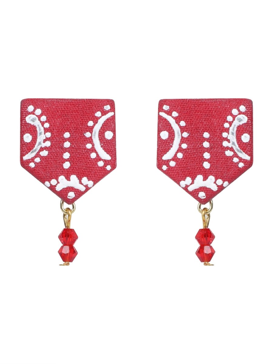 Mini Classic Multi Color Hand Painted Stud (Earrings) HP - ER - 219 - KHOJ.CITY