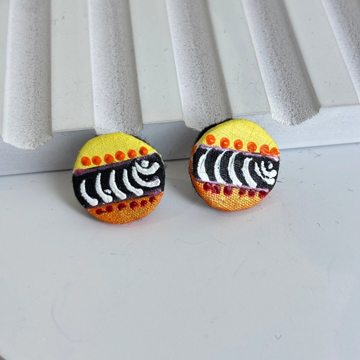 Mini Classic Multi Color Hand Painted Stud (Earrings) HP - ER - 221 - KHOJ.CITY