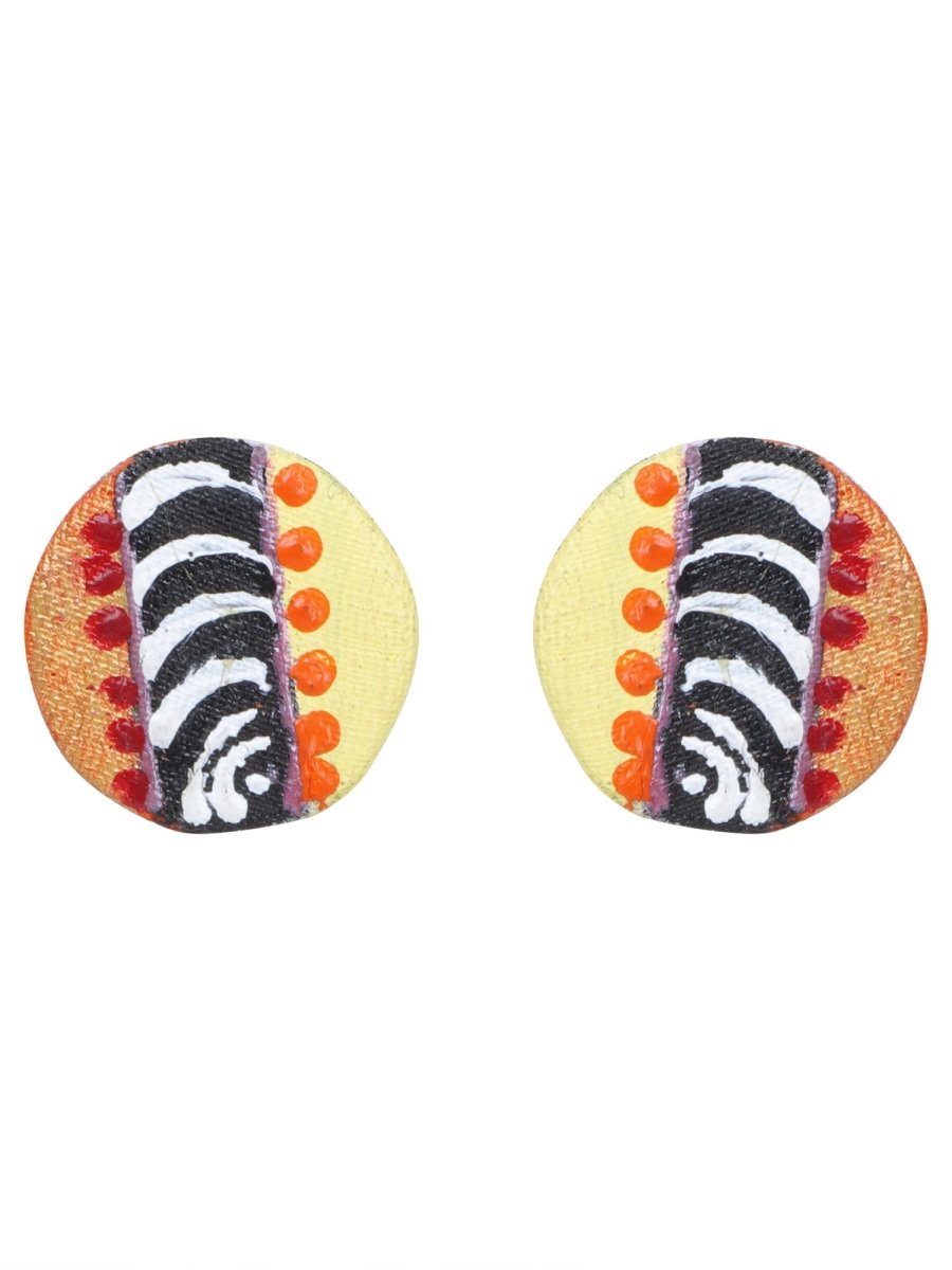 Mini Classic Multi Color Hand Painted Stud (Earrings) HP - ER - 221 - KHOJ.CITY
