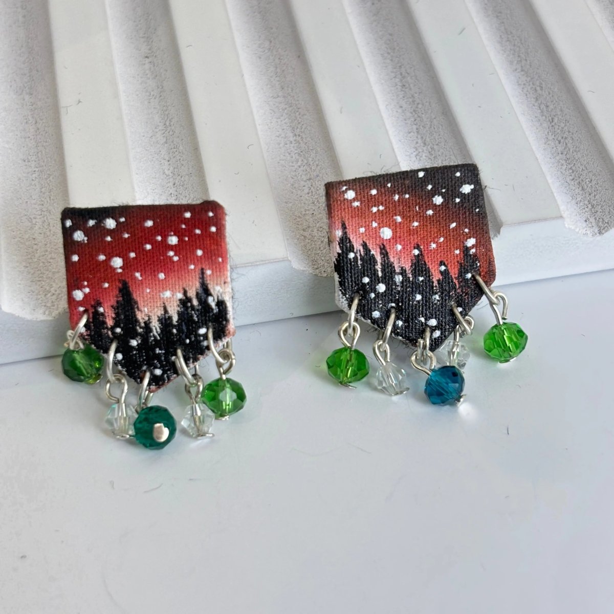 Mini Classic Multi Color Hand Painted Stud (Earrings) HP - ER - 223 - KHOJ.CITY