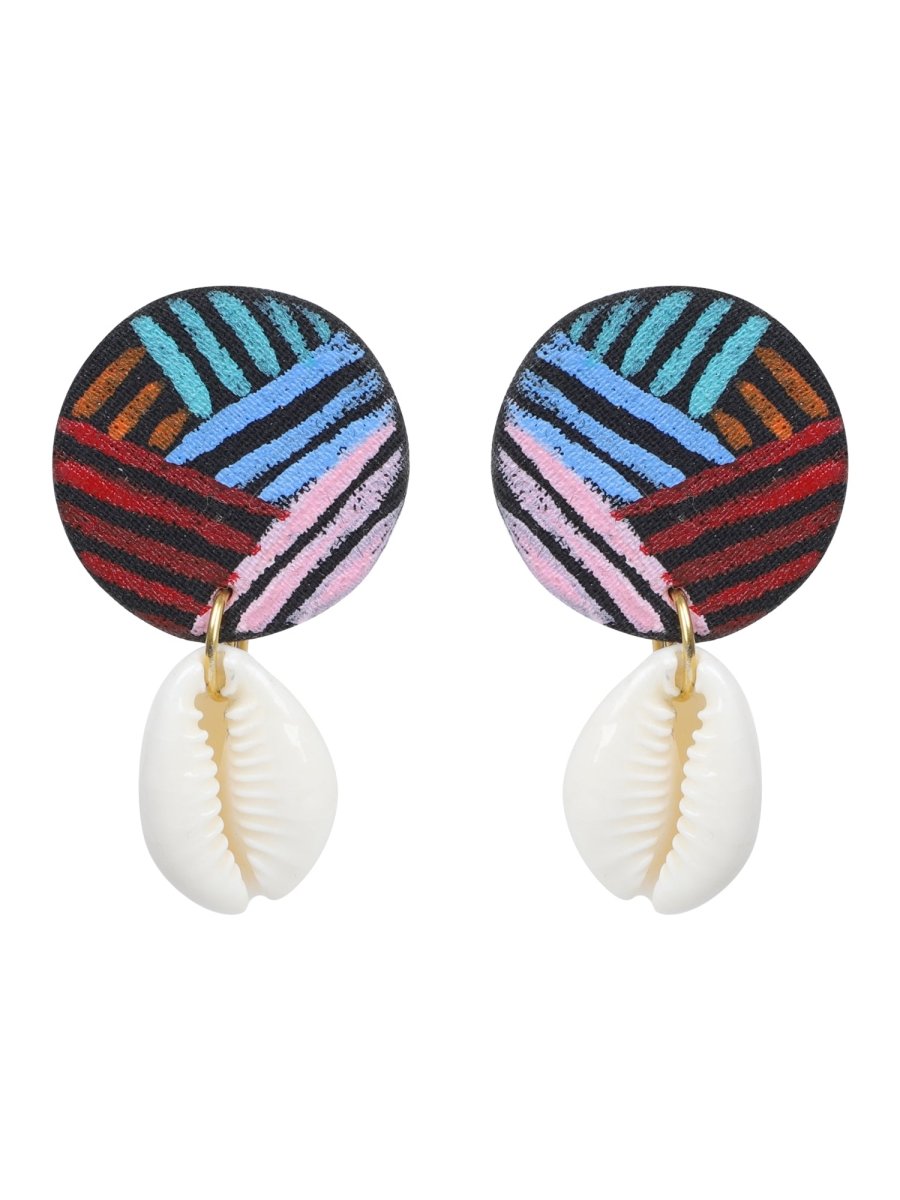 Mini Classic Multi Color Hand Painted Stud (Earrings) HP - ER - 225 - KHOJ.CITY