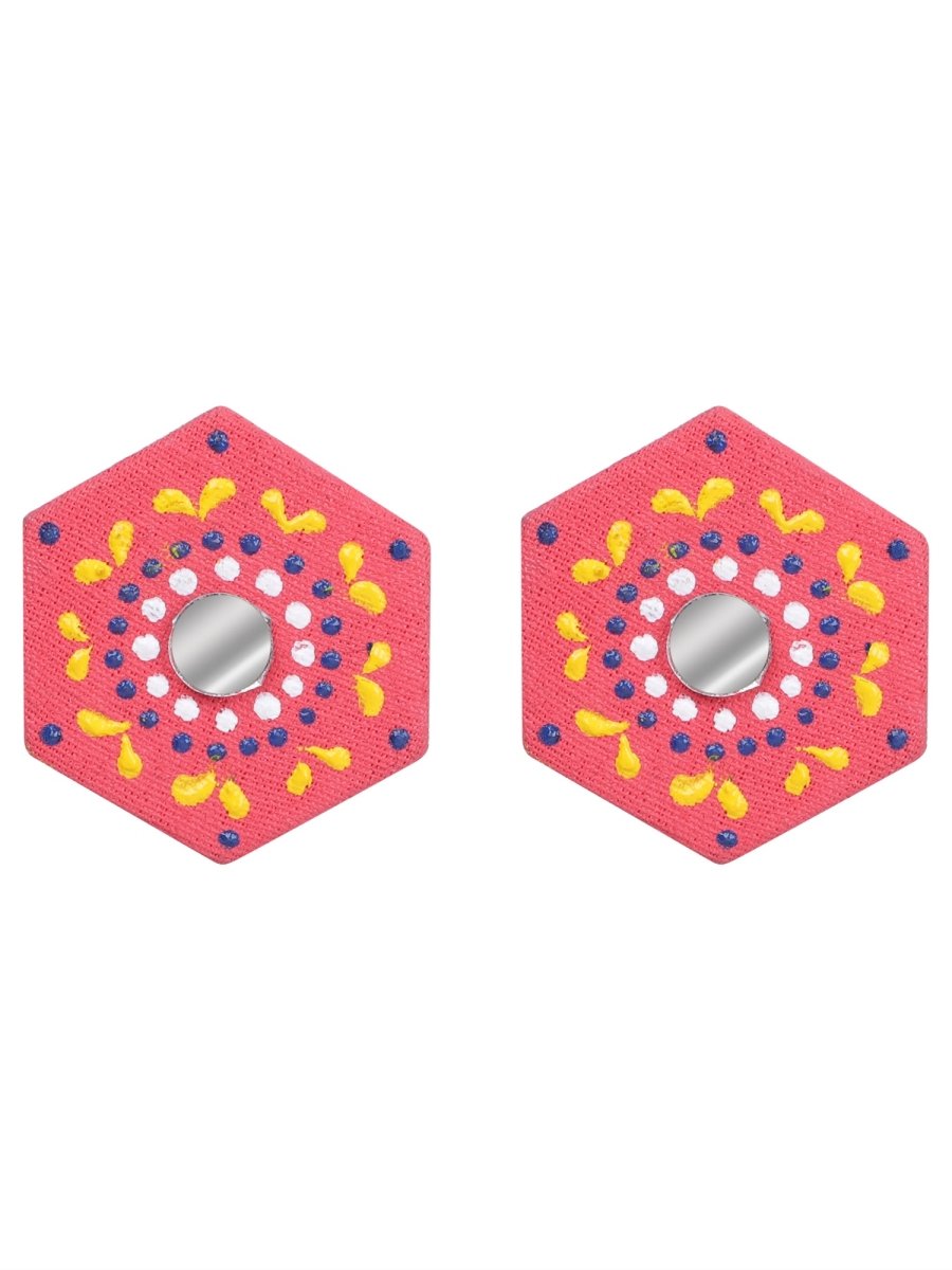 Mini Classic Multi Color Hand Painted Stud (Earrings) HP - ER - 226 - KHOJ.CITY