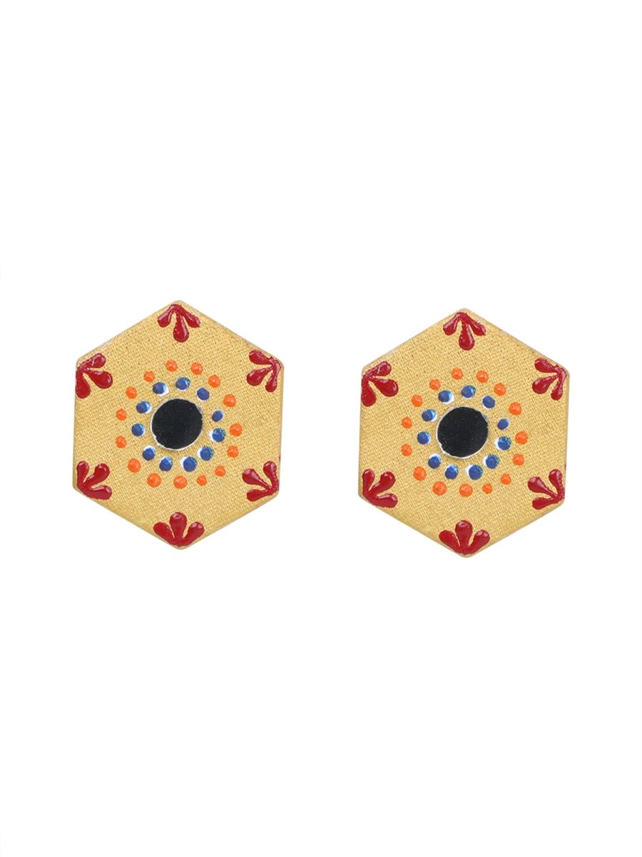 Mini Classic Multi Color Hand Painted Stud (Earrings) HP - ER - 230 - KHOJ.CITY