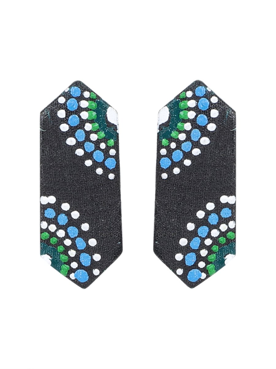 Mini Classic Multi Color Hand Painted Stud (Earrings) HP - ER - 240 - KHOJ.CITY