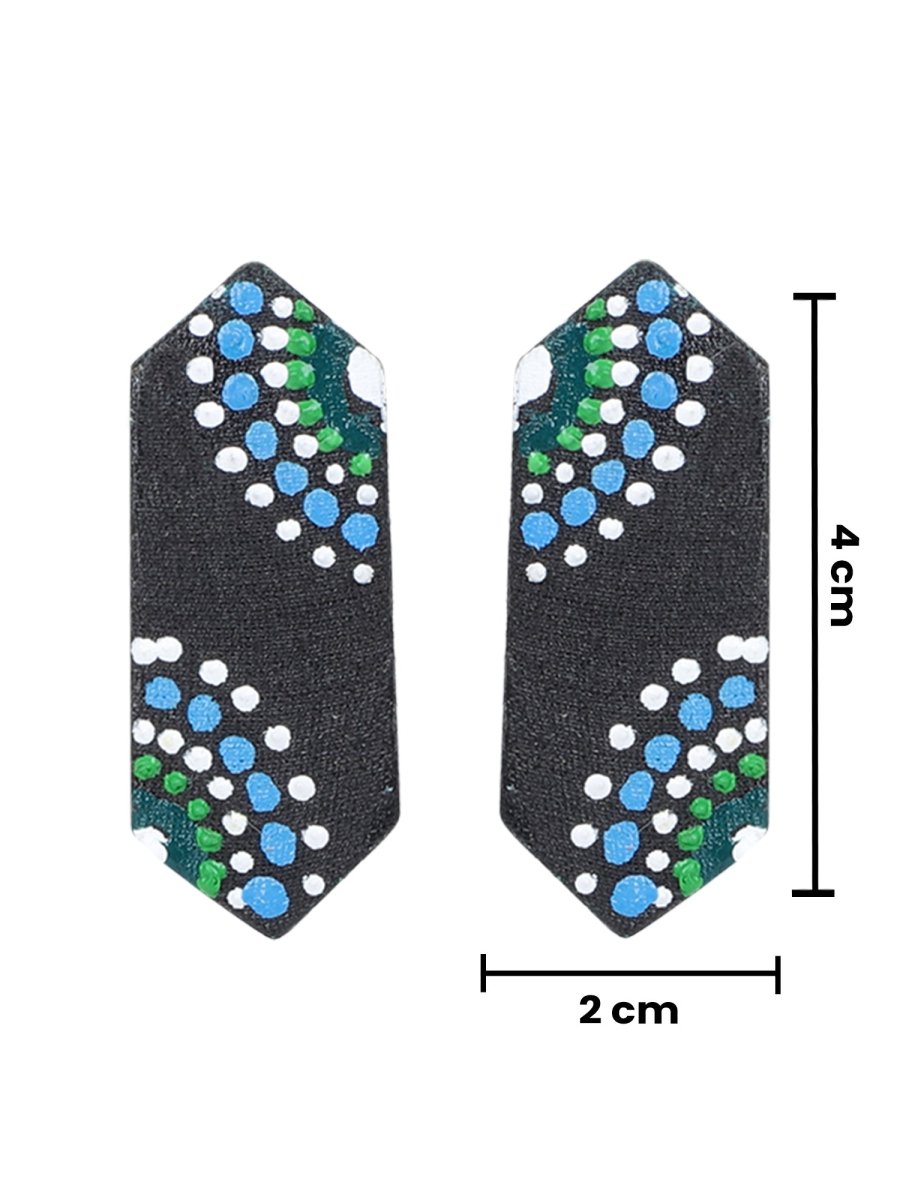 Mini Classic Multi Color Hand Painted Stud (Earrings) HP - ER - 240 - KHOJ.CITY