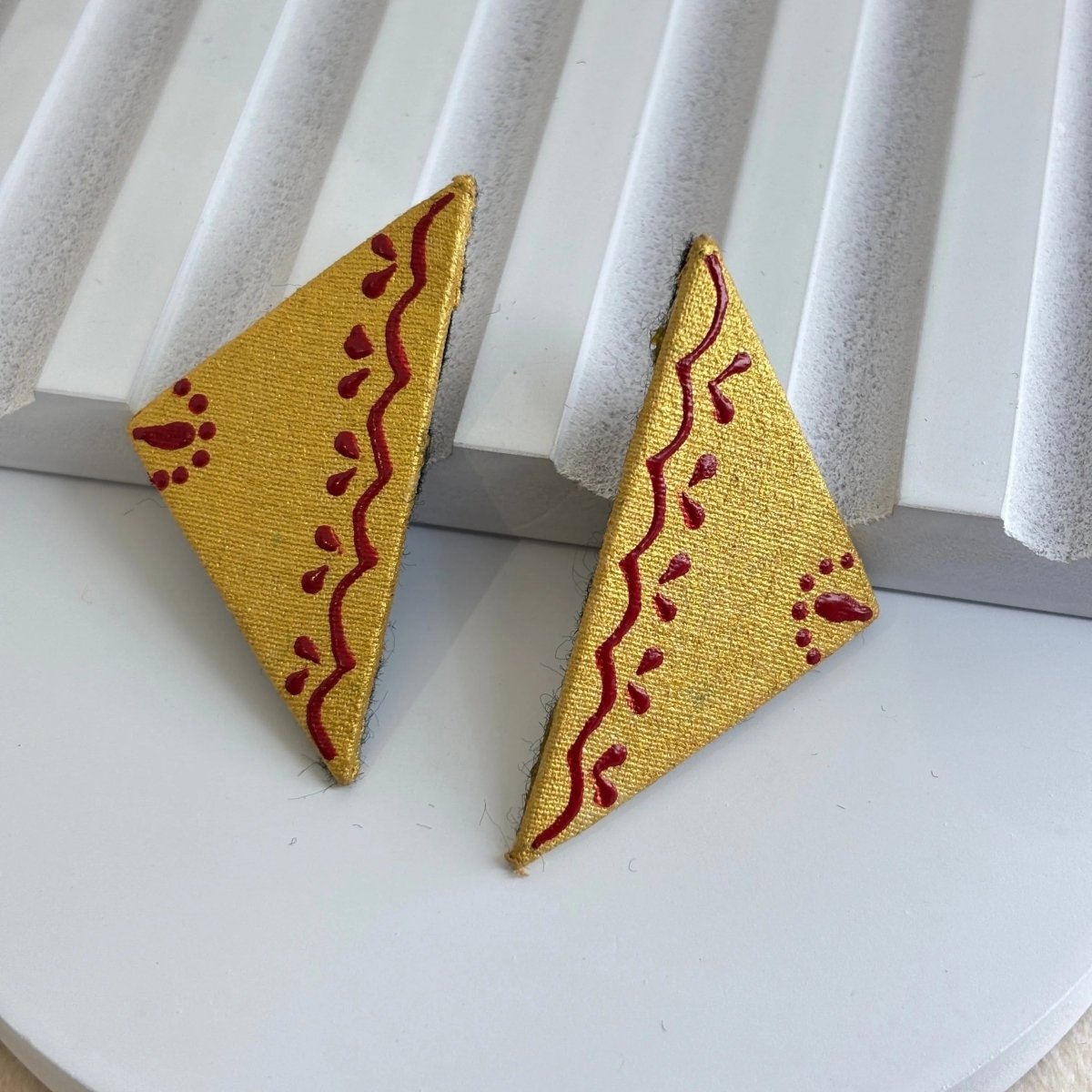 Mini Classic Multi Color Hand Painted Stud (Earrings) HP - ER - 241 - KHOJ.CITY