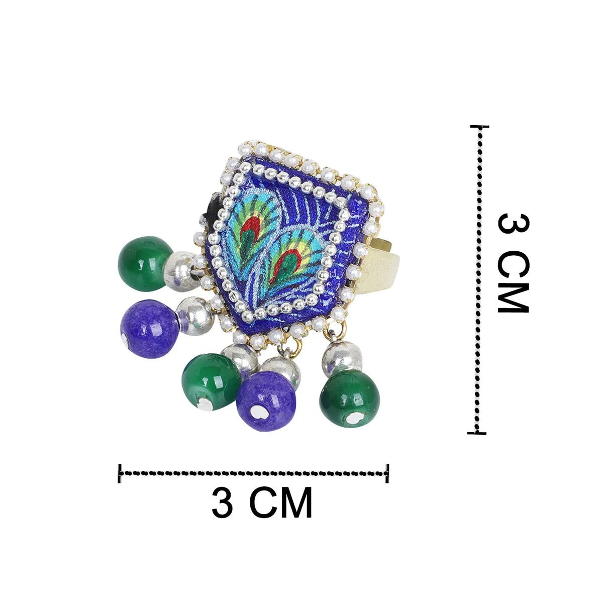 Mor Blue Classic Handmade Bridal Jewelry (Shaadi Set) - KHOJ.CITY