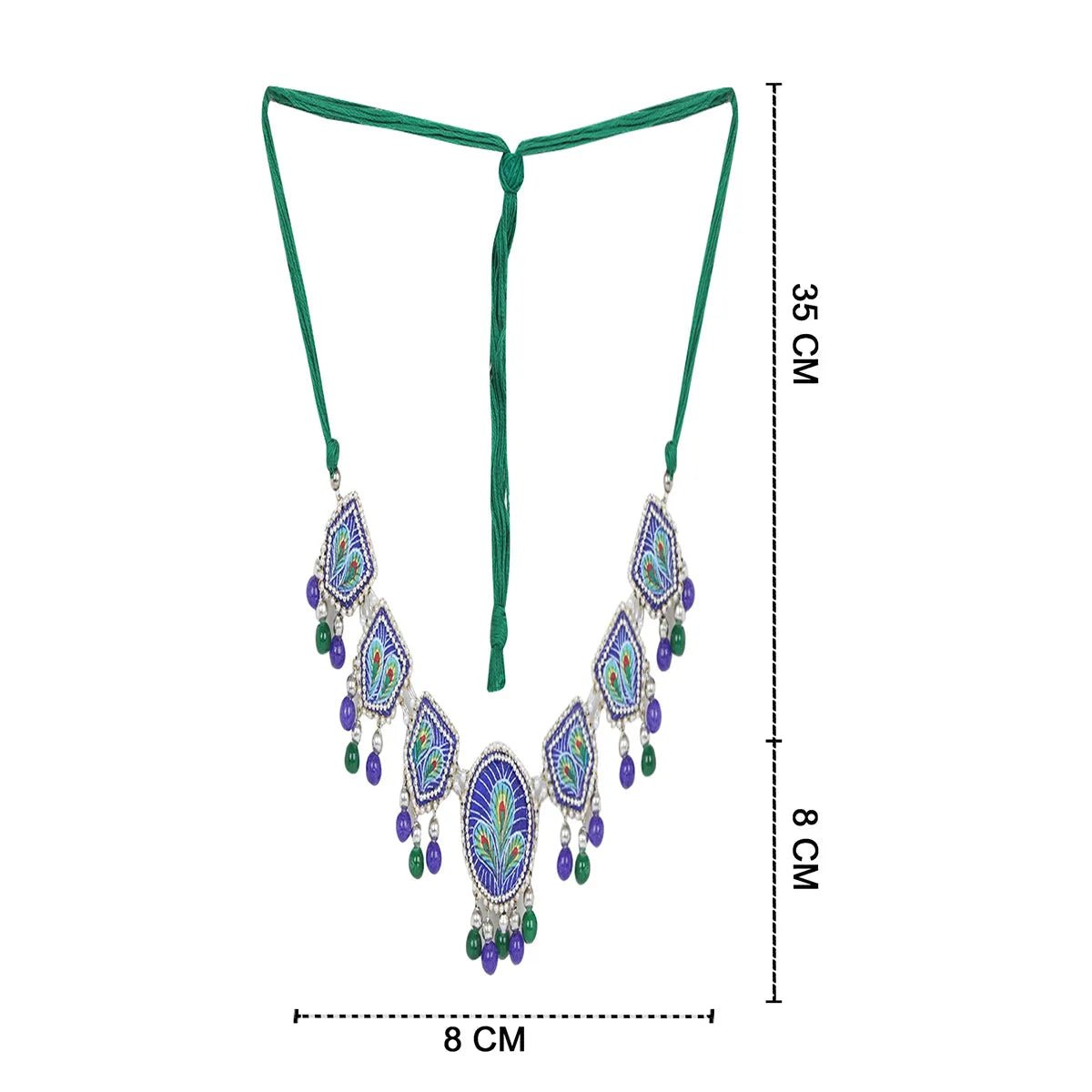 Mor Classic Blue Hand Painted (Choker) HP - NP - KHOJ.CITY