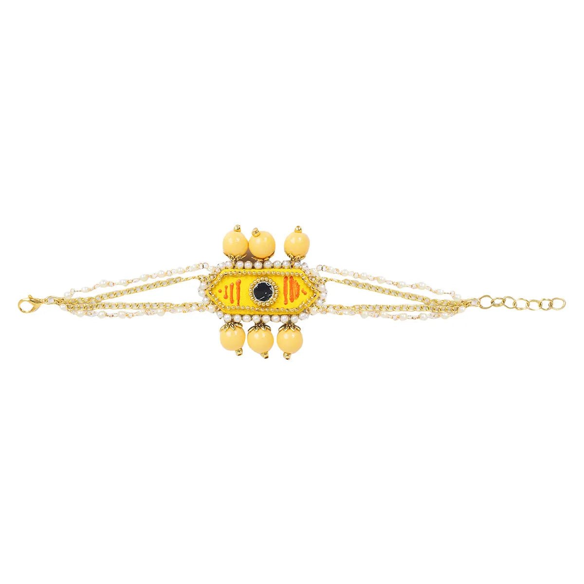 Nalini Yellow Classic Hand Painted (Bracelet) HP - BR - KHOJ.CITY