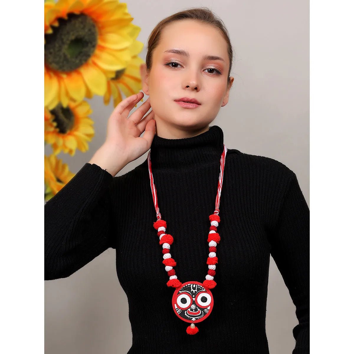 Narayana Jagannath Traditional Multi Color Hand Painted (Necklace) HP - NP - 155 - KHOJ.CITY