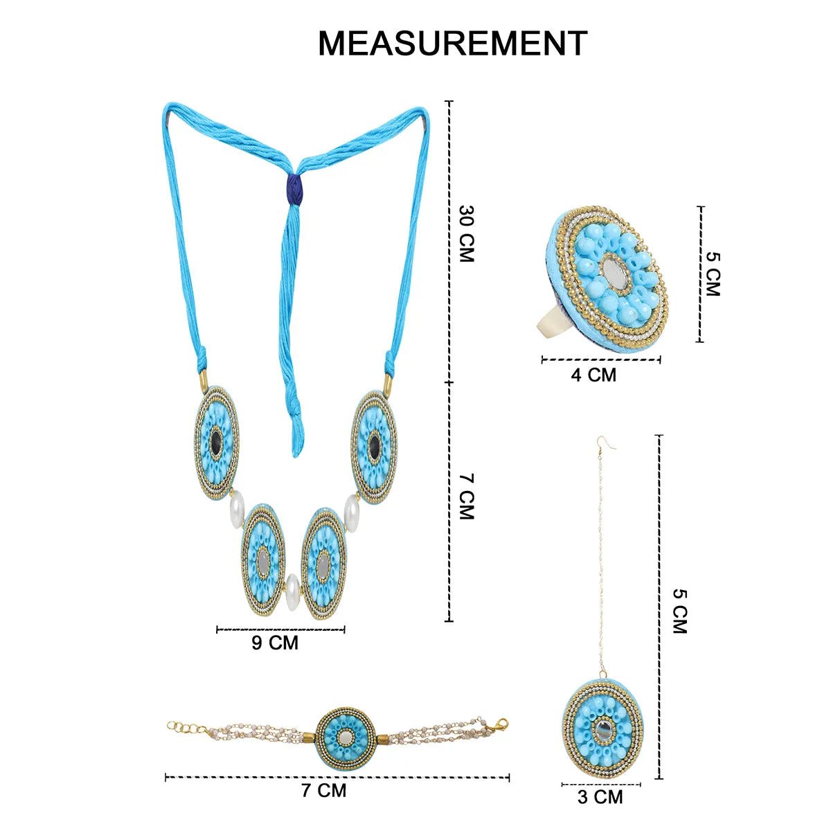 Navy Classic Multi Color Handmade (Shaadi Set) - 221 - KHOJ.CITY