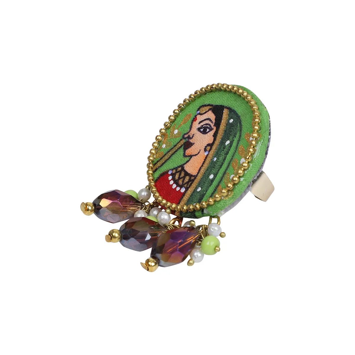 Nayana Green Classic Multi Color Handmade (Ring) HM - RG - KHOJ.CITY