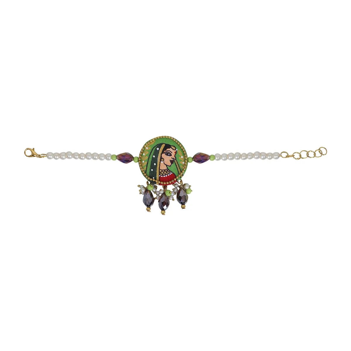 Nayana Green Traditional Multi Color Handmade (Bracelet) HM - BR - 019 - KHOJ.CITY