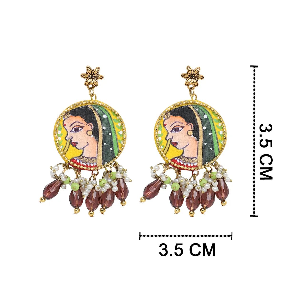 Nayana Haldi Classic Multi Color Hand Painted Bridal jewelry (Shaadi Set) - 022 - KHOJ.CITY