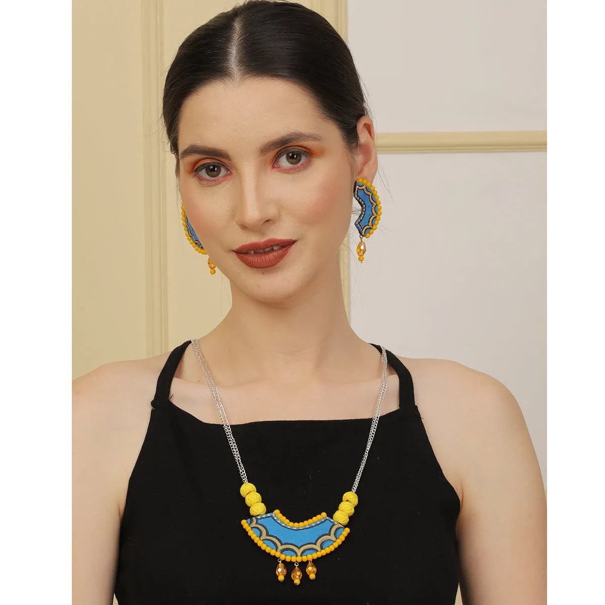 Neela Traditional Multi Color Hand Painted (Necklace set) HP - NP - KHOJ.CITY