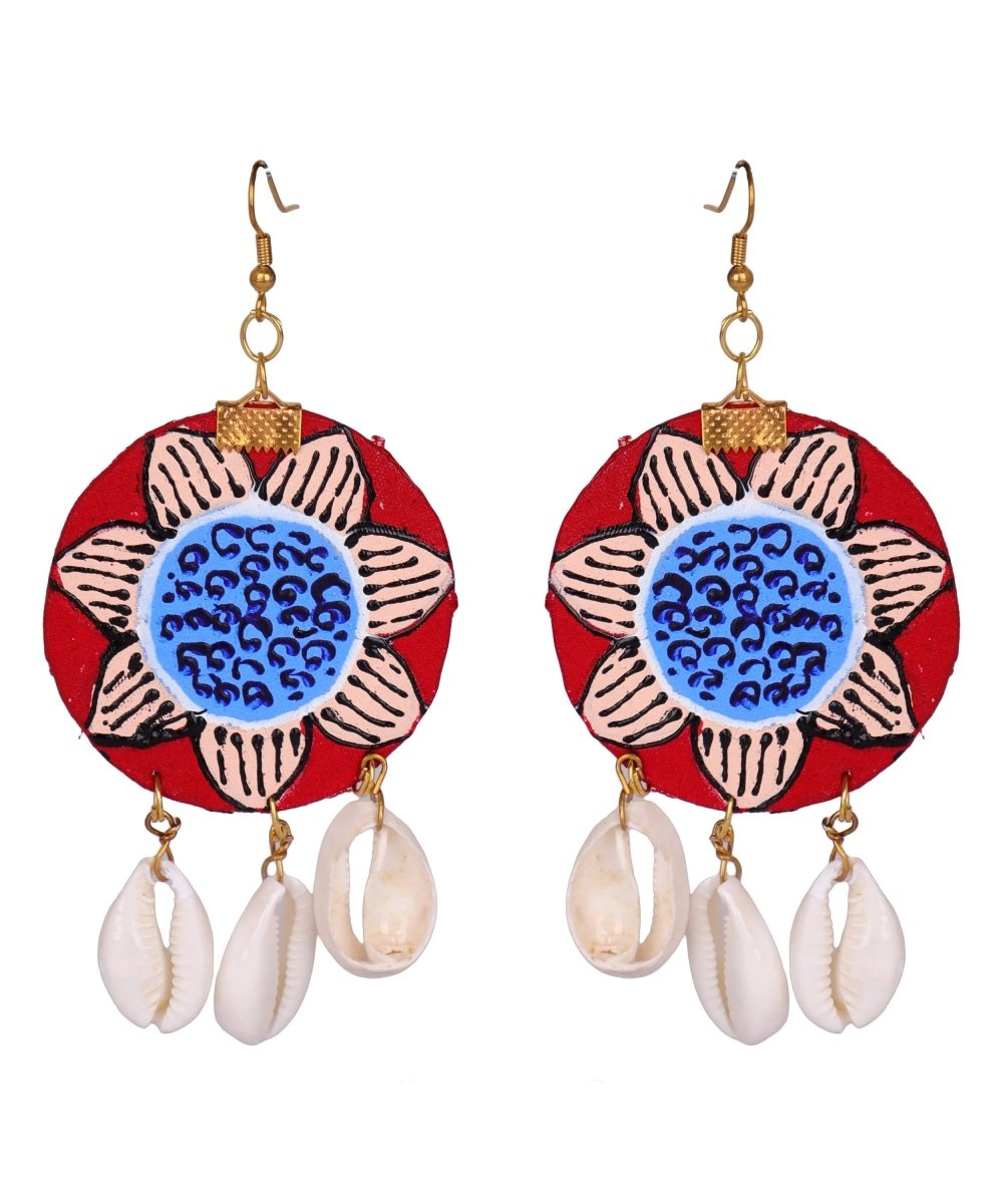 Night Music Traditional Multi Color Hand Painted Drop (Earrings) HP - ER - 144 - KHOJ.CITY