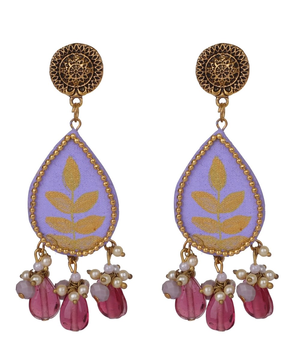 Nishant Classic Lavender Hand Painted (Earring) HP - ER - 265 - KHOJ.CITY