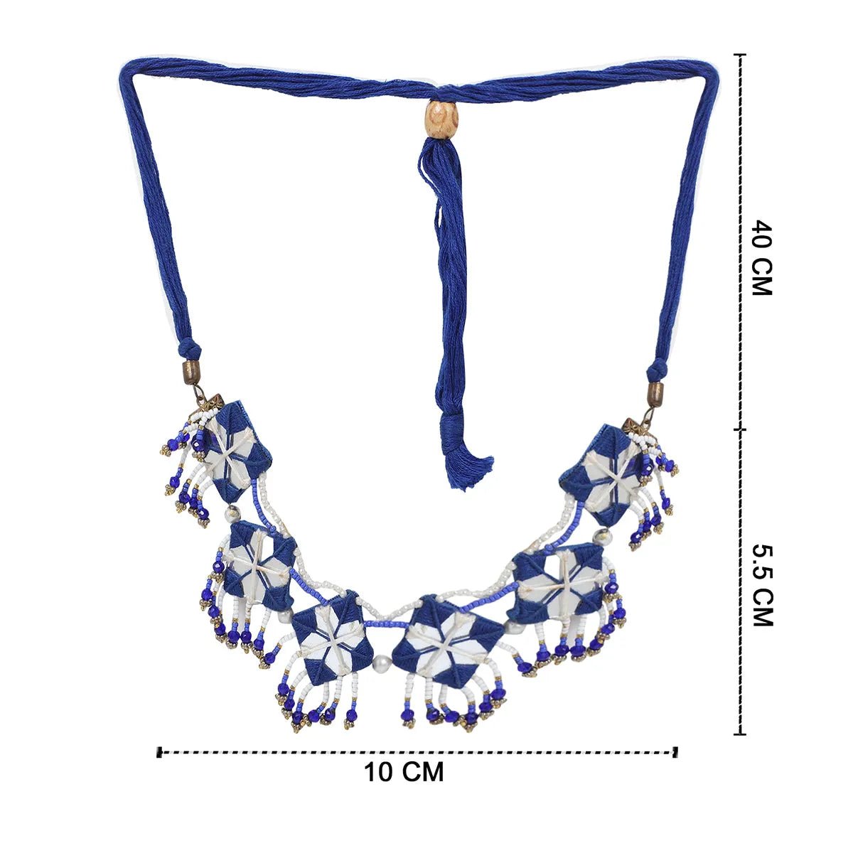 Nivi Mirror Classic Multi Color Handmade (Choker Set) HM - NP - 008 - KHOJ.CITY