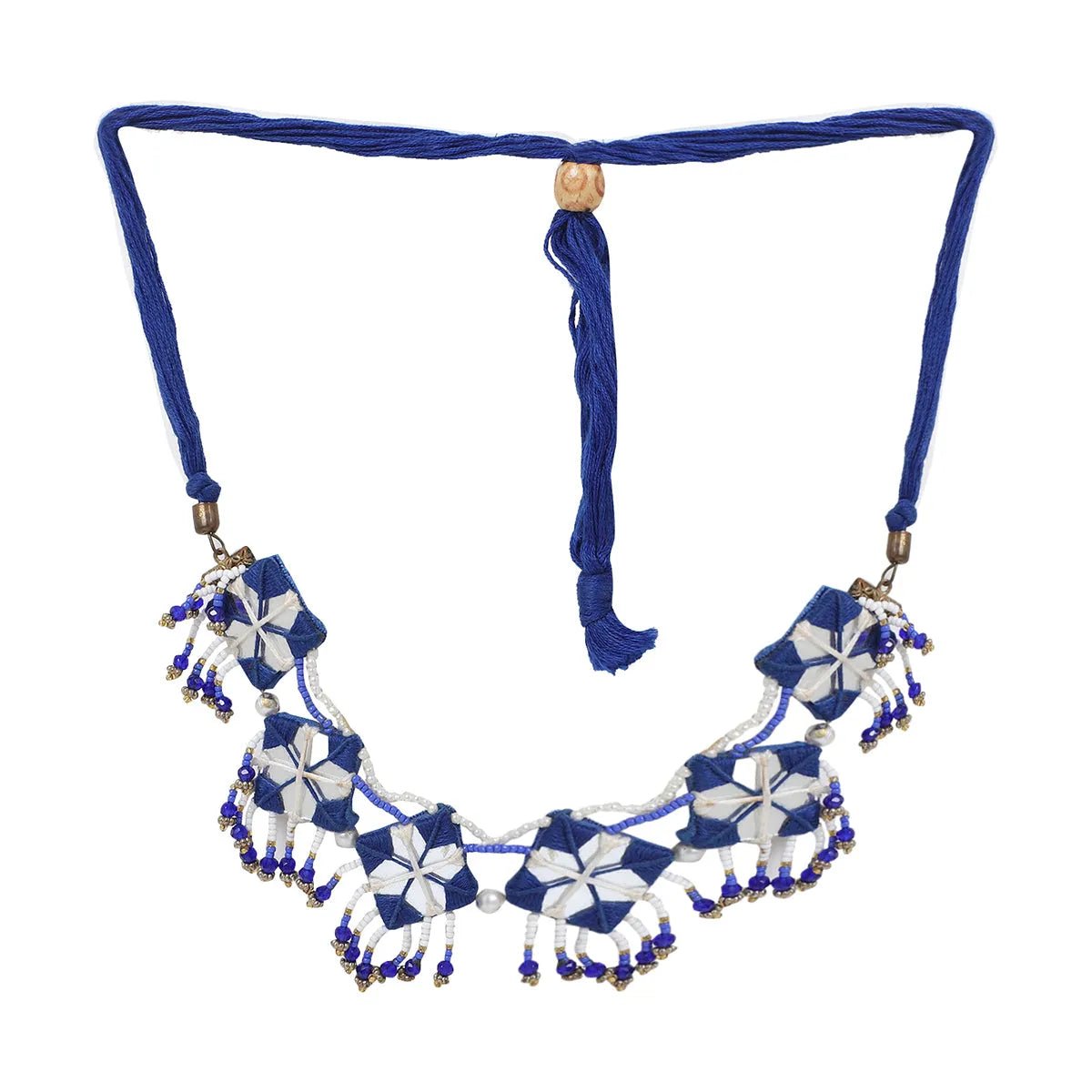 Nivi Mirror Classic Multi Color Handmade (Choker Set) HM - NP - 008 - KHOJ.CITY