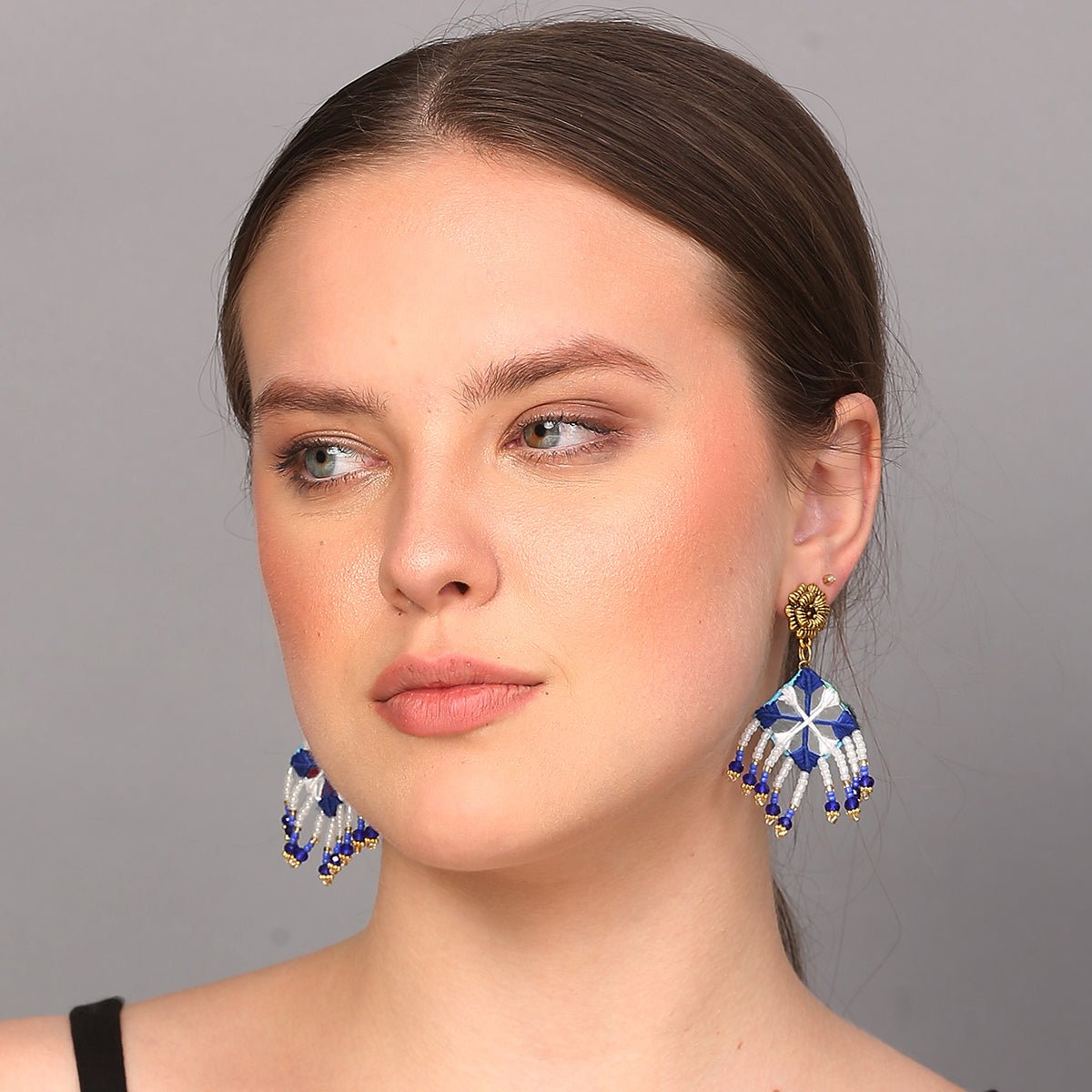 Nivi Traditional Multi Color Hand Painted Drop (Earrings) HP - ER - KHOJ.CITY