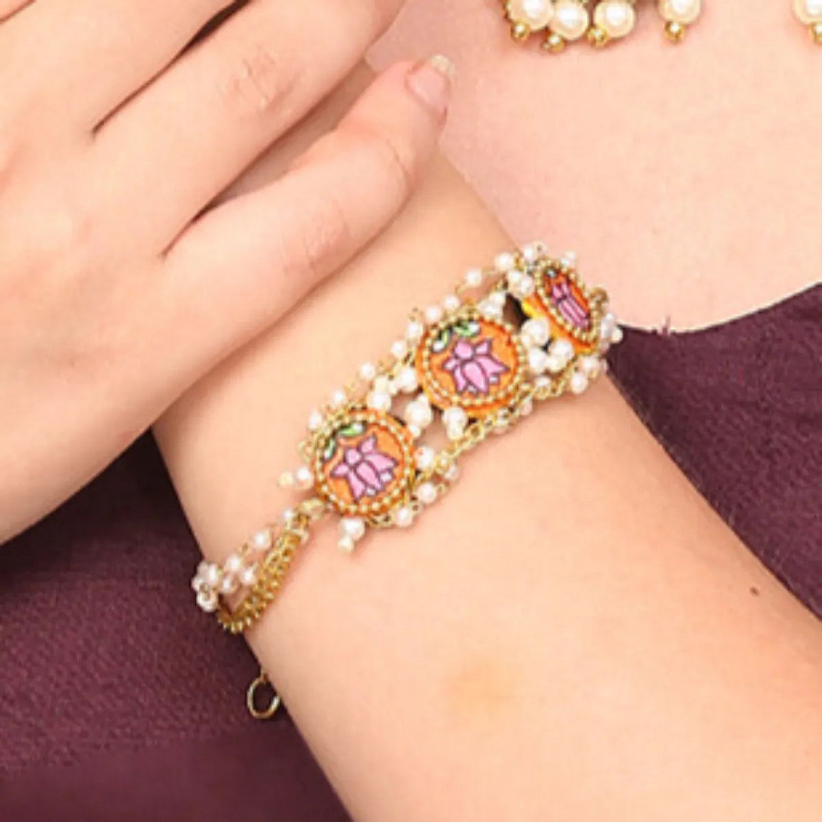 Ochre Classic Orange Hand Painted (Bracelet) HP-BR-023