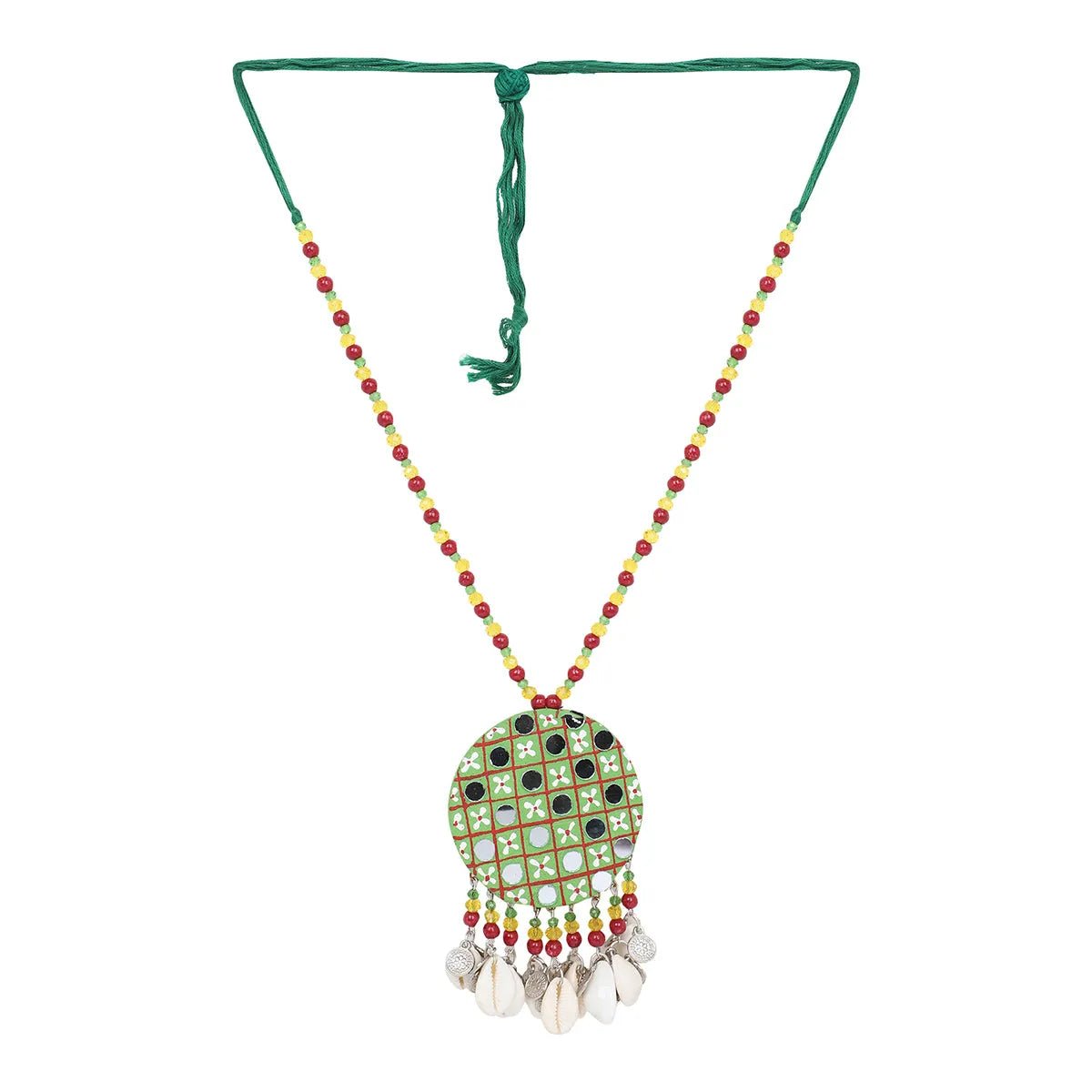 Olive Classic Multi Color Hand Painted (Necklace) HP - NP - 124 - KHOJ.CITY