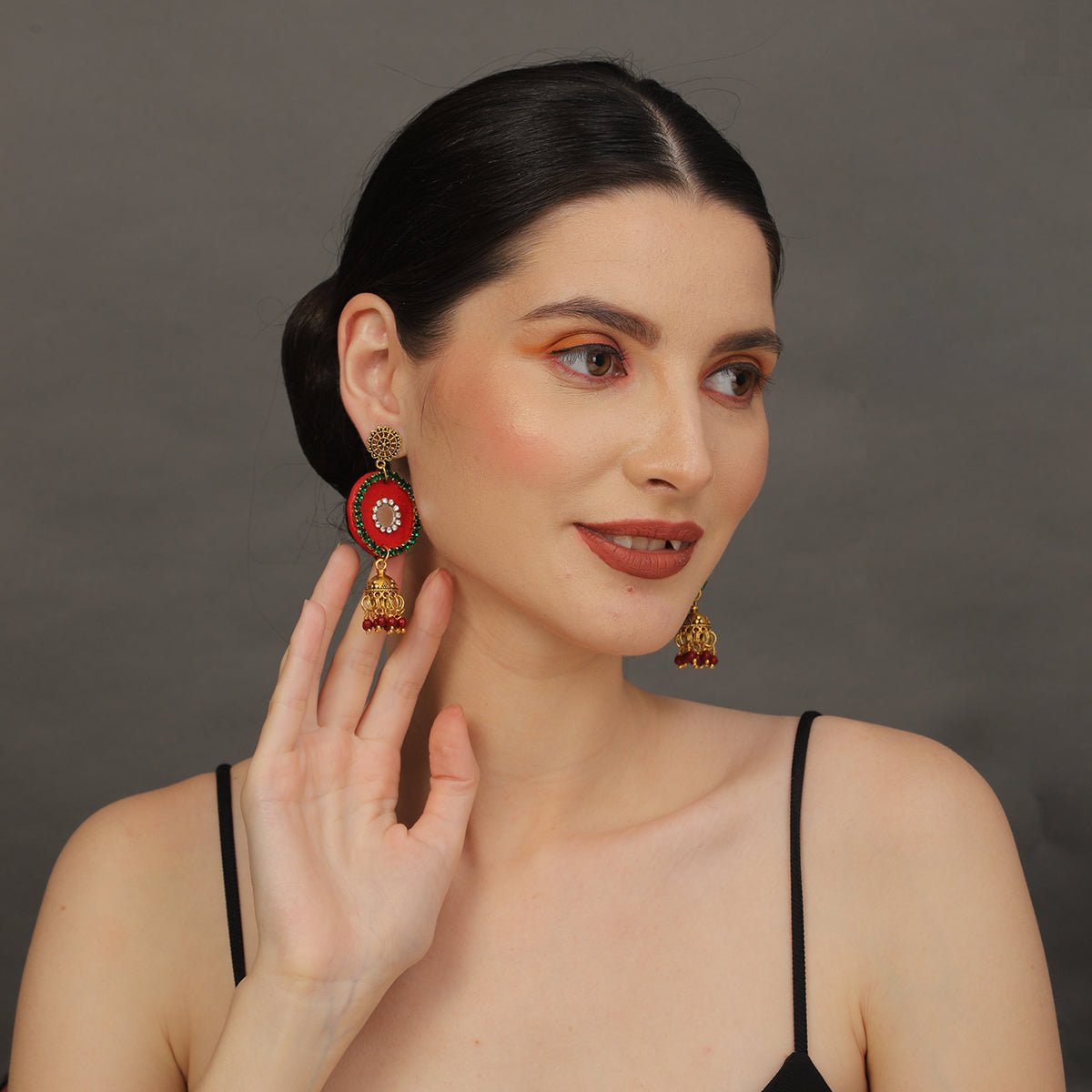 Oxidised Charms Multi Color Handmade Drop (Earrings) HM - ER - 021 - KHOJ.CITY