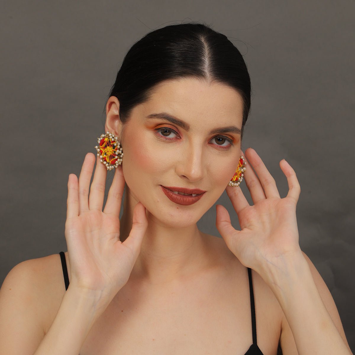 Oxidised Charms Multi Color Handmade Drop (Earrings) HM - ER - 025 - KHOJ.CITY