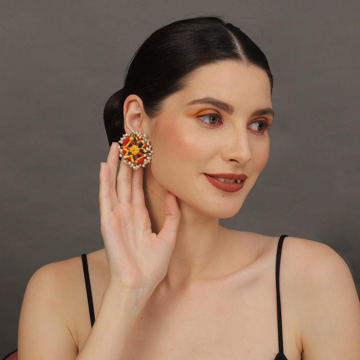 Oxidised Charms Multi Color Handmade Drop (Earrings) HM - ER - 025 - KHOJ.CITY