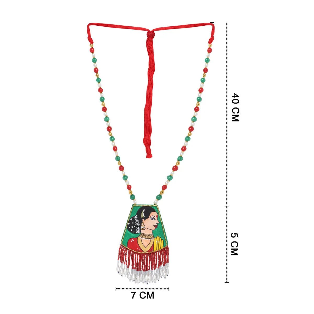 Padmini Classic Green Hand Painted (Necklace set) HP - NP - KHOJ.CITY