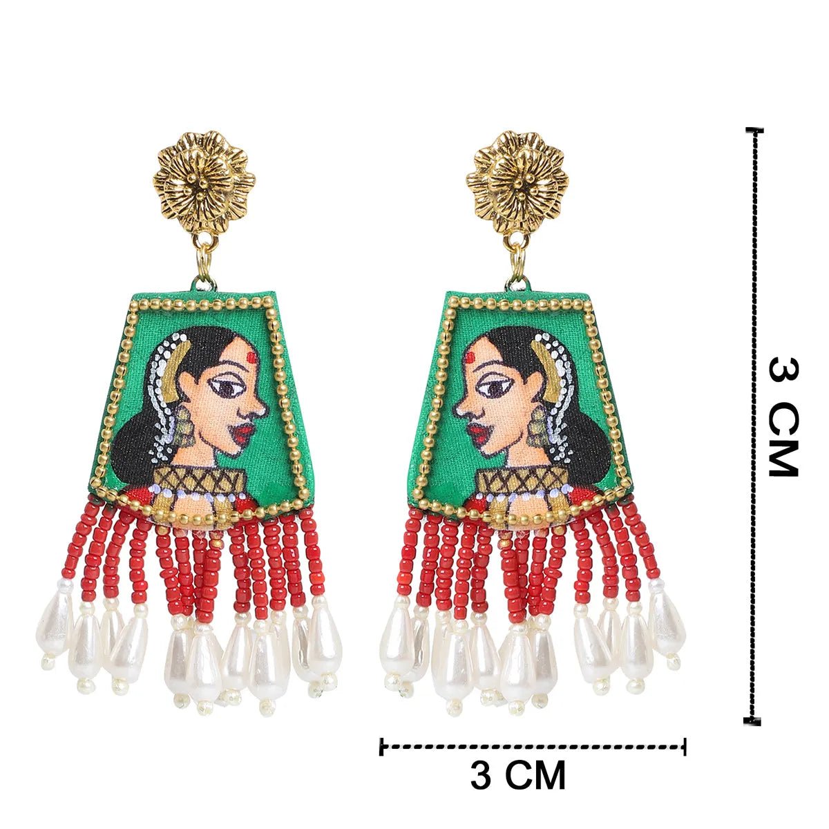 Padmini Classic Green Hand Painted (Necklace set) HP - NP - KHOJ.CITY