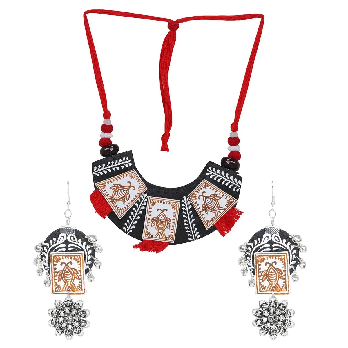 Pure Meen Classic Multi Color Hand Painted (Necklace set) HP - NP - KHOJ.CITY