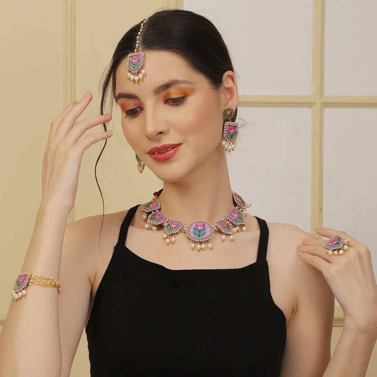 Purply Classic Multi Color Handmade ( Shaadi set) HP - NP - KHOJ.CITY