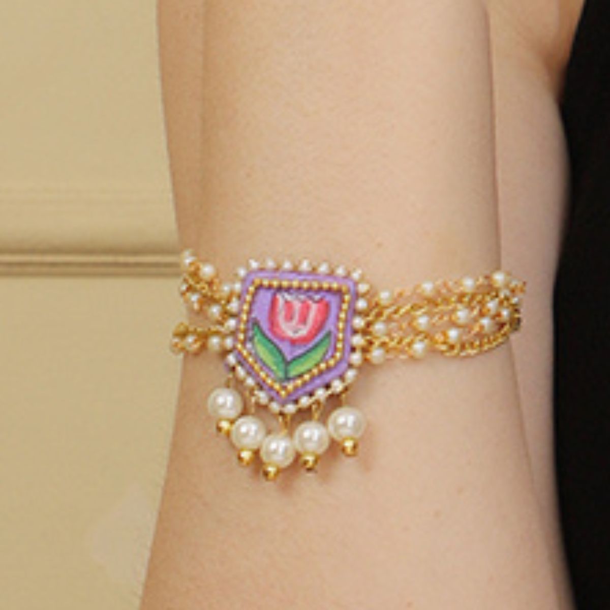 Purply Traditional Multi Color Hand Painted (Bracelet) HP-BR-