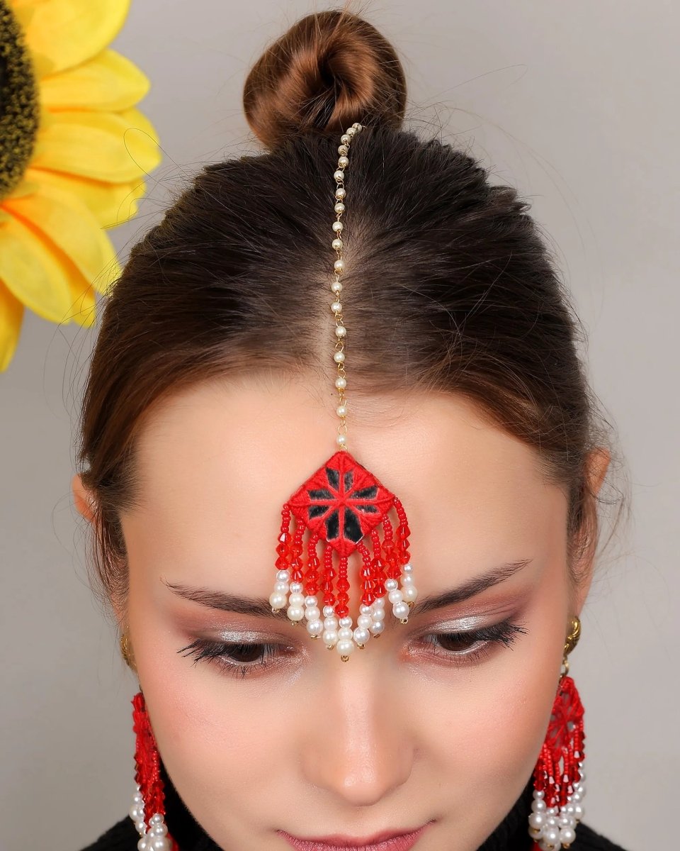 Raani Mirror Traditional Multi Color Handmade Bridal Jewelry (Shaadi Set) - 010 - KHOJ.CITY