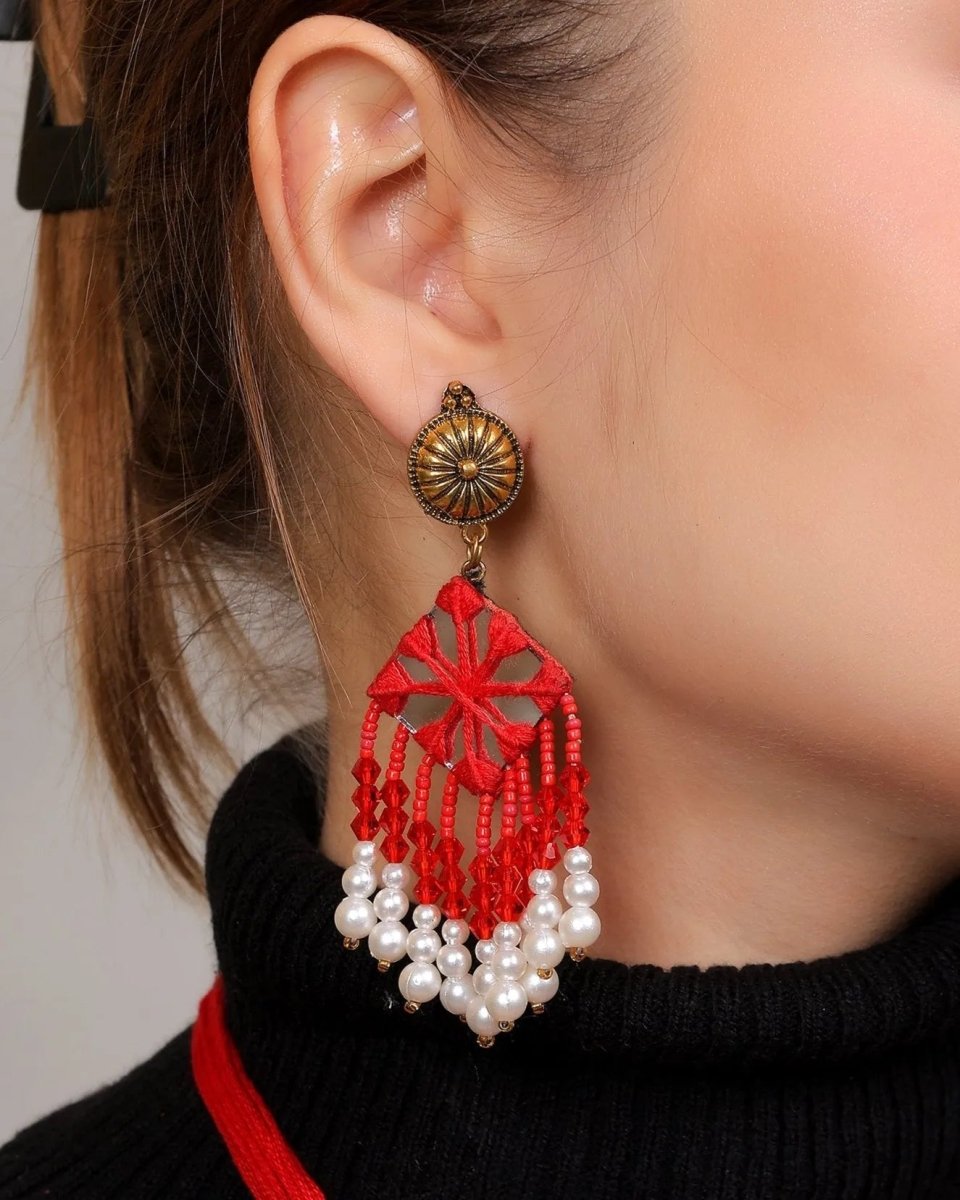 Raani Mirror Traditional Multi Color Handmade Bridal Jewelry (Shaadi Set) - 010 - KHOJ.CITY