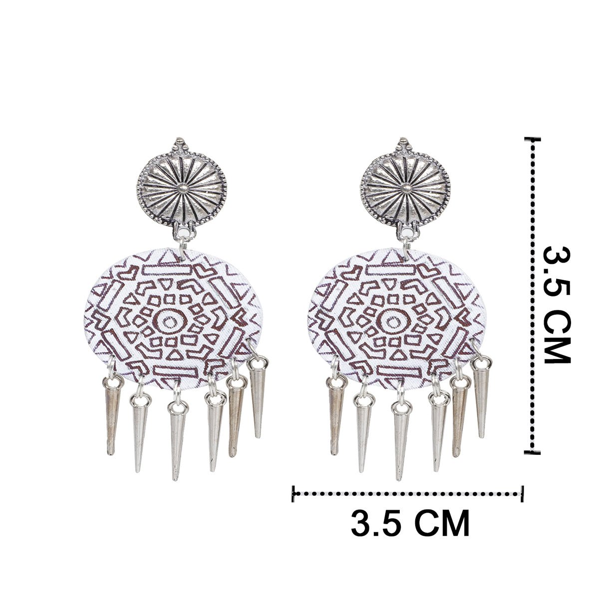 Raas Modern Multi Color Hand Painted Drop (Earrings) HP - ER - 165 - KHOJ.CITY