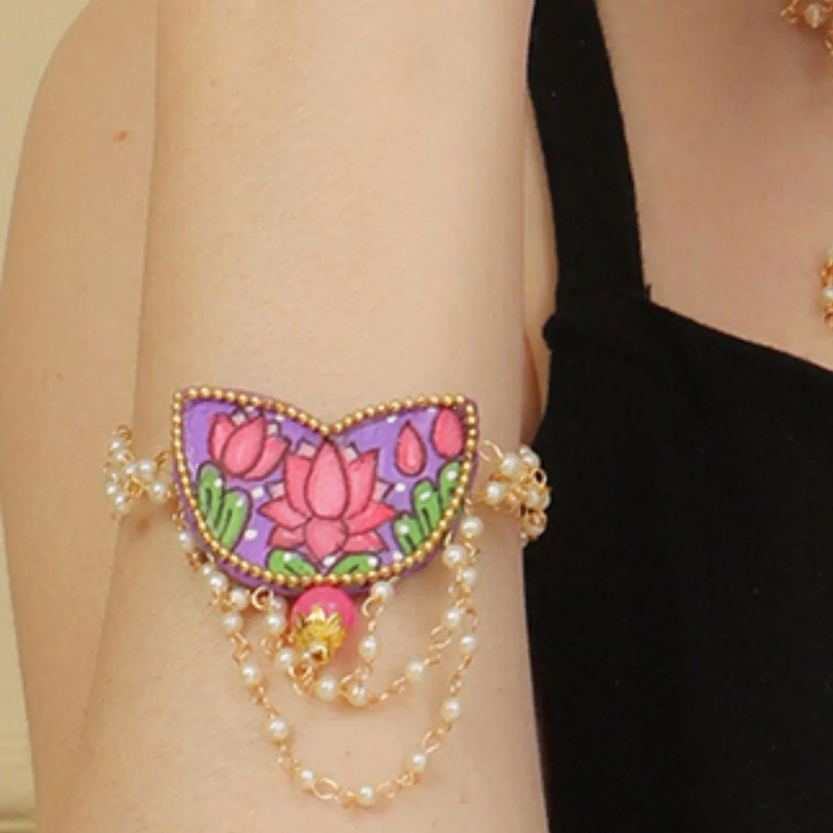 Raeni Traditional Multi Color Hand Painted (Bracelet) HP - BR - KHOJ.CITY